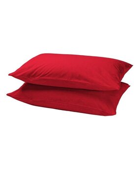 Beau Maison Cotton Pillowcases Red - Set of 2