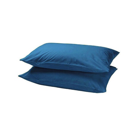 Beau Maison Set of 2 Cotton Pillowcases Blue - Breathable, Anti-Allergic & OEKO-TEX Certified! Beau Maison Set of 2 Cotton Pillowcases Blue - Breathable, Anti-Allergic & OEKO-TEX Certified!