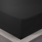 Beau Maison Spannbetttuch Baumwolle Schwarz