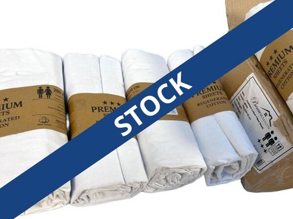 Stock Spannbetttuch Cotton White (Rolle) – Recycelte Baumwolle