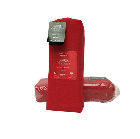 Beau Maison Beau Maison Jersey Hoeslaken Rood Beau Maison Beau Maison Jersey Hoeslaken Rood