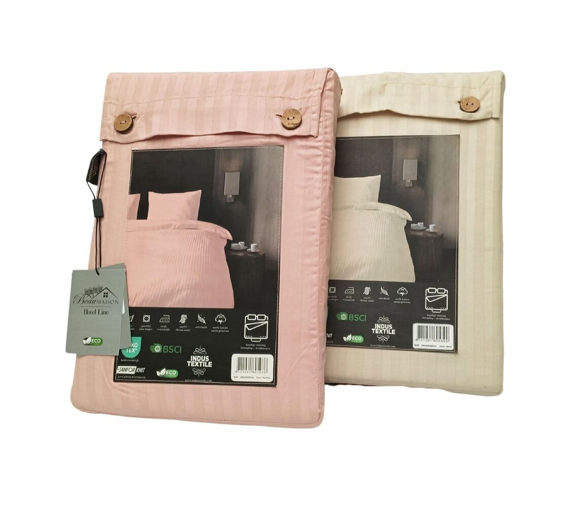 Beau Maison Cotton Satin Duvet Cover Hotel Line Sand