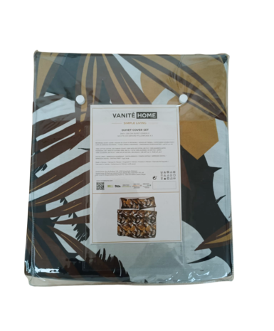 Stock Duvet cover Cotton Satin Tropical Gold Stock Duvet cover Cotton Satin Tropical Gold