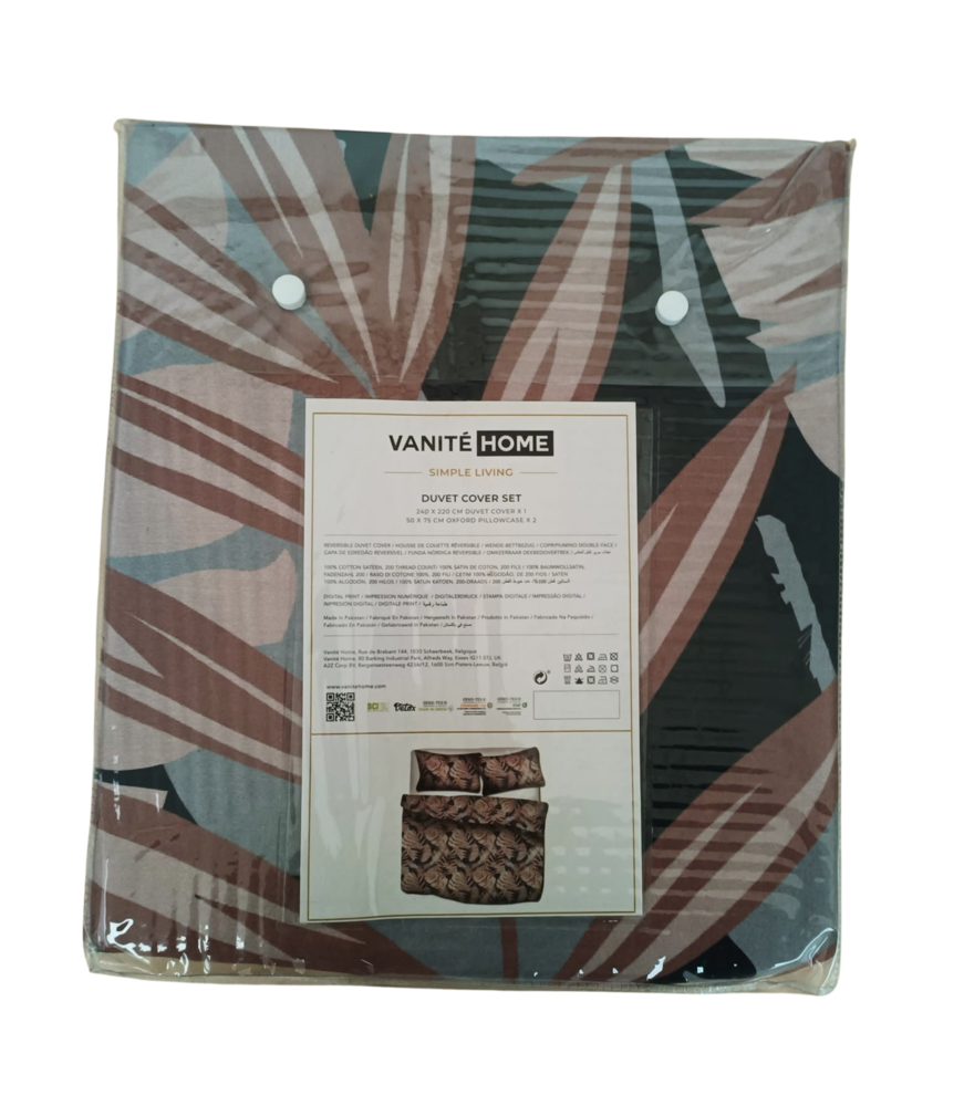 Stock Bettbezug aus Baumwollsatin Tropical Escape