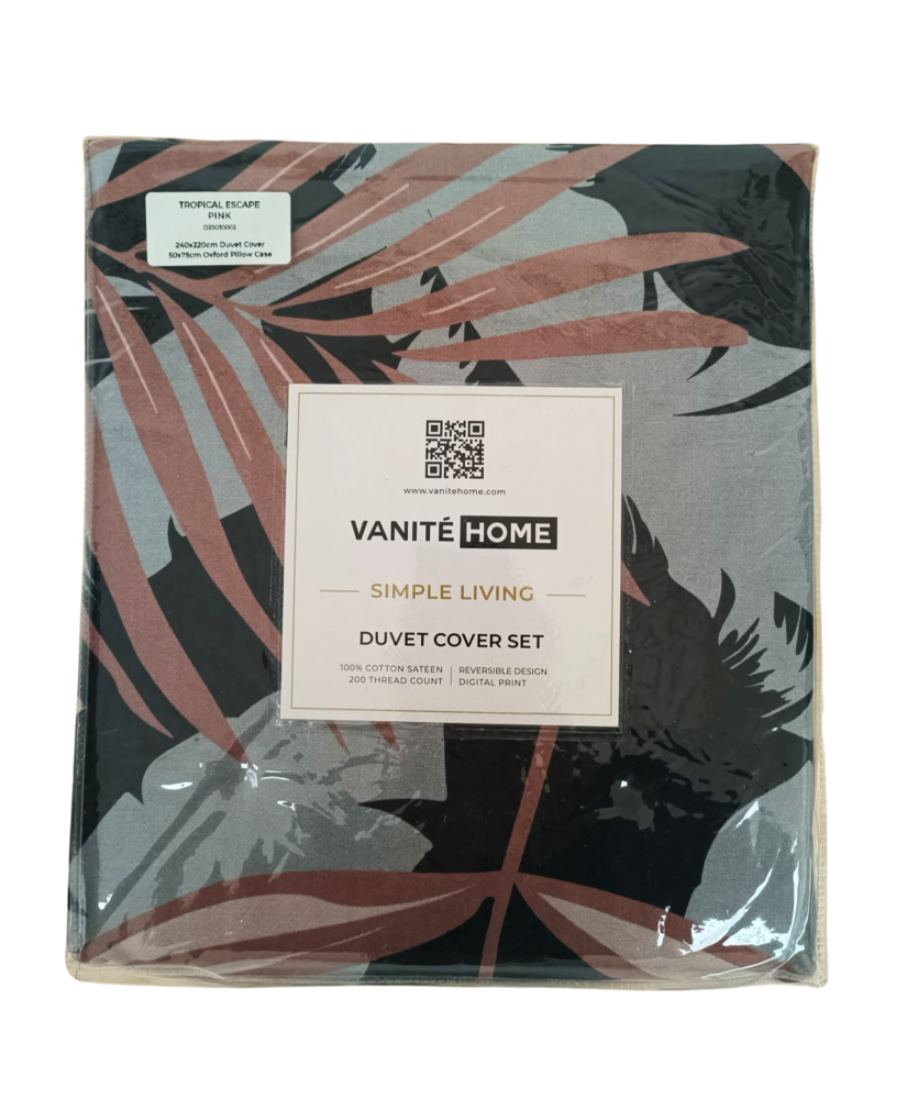 Stock Duvet cover Cotton Satin Tropical Escape Stock Duvet cover Cotton Satin Tropical Escape