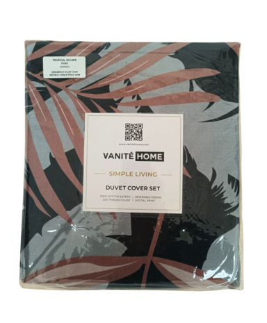 Stock Duvet cover Cotton Satin Tropical Escape Stock Duvet cover Cotton Satin Tropical Escape