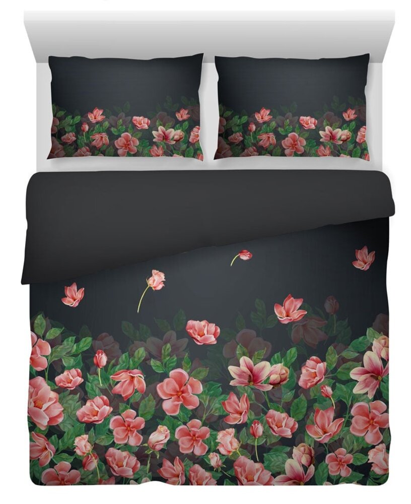 Stock Cotton Satin Duvet Cover Bed of Roses - Lits Jumeaux Duvet Cover