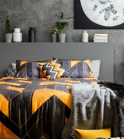 Stock Night Aroma Cotton Satin Duvet Cover - Twin Duvet Cover