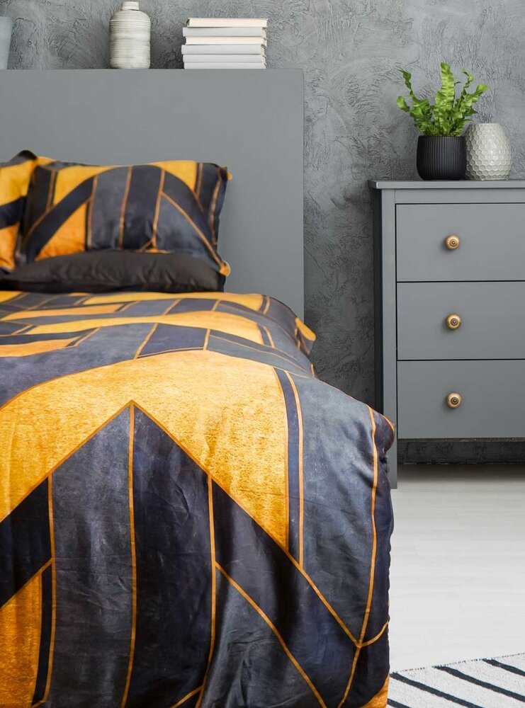 Stock Night Aroma Cotton Satin Duvet Cover - Twin Duvet Cover