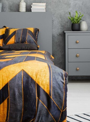 Stock Night Aroma Cotton Satin Duvet Cover - Twin Duvet Cover