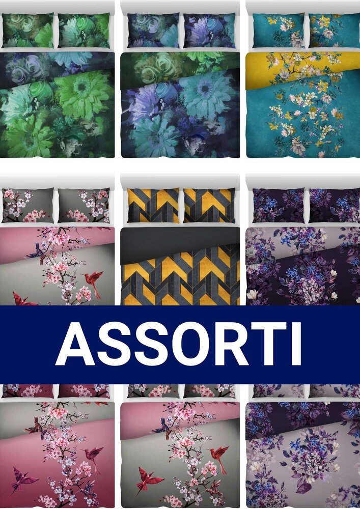 Stock Assorti Katoen Satijnen Dekbedovertrek - Lits Jumeaux Dekbedovertrek Stock Assorti Katoen Satijnen Dekbedovertrek - Lits Jumeaux Dekbedovertrek