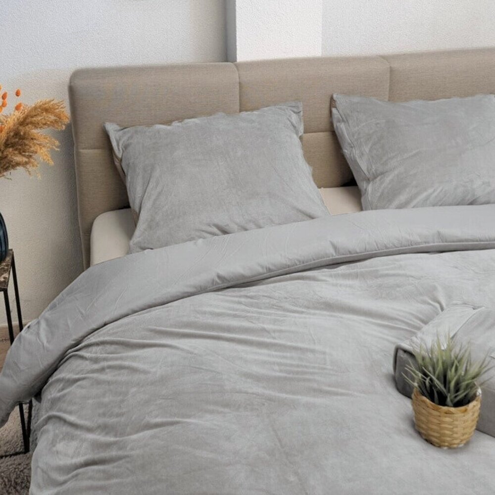 Beau Maison Velvet Pillowcases Grey Velvet Velours