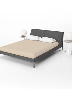 Beau Maison Jersey-Spannbetttuch Sand