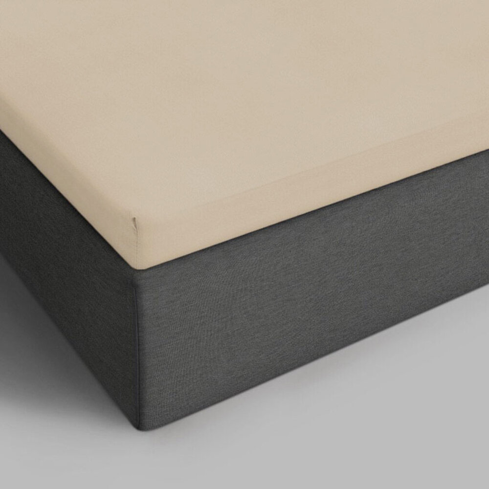 Beau Maison Topper Fitted Sheet Jersey Sand Beau Maison Topper Fitted Sheet Jersey Sand