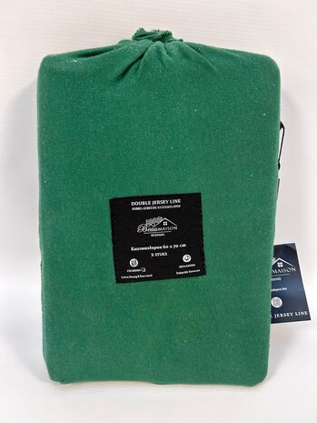 Beau Maison Double Jersey Pillowcases 60x70 cm Green - Set of 2 Beau Maison Double Jersey Pillowcases 60x70 cm Green - Set of 2