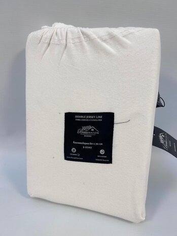 Beau Maison Dubbel Jersey Kussenslopen 60x70 cm Creme Wit - Set van 2