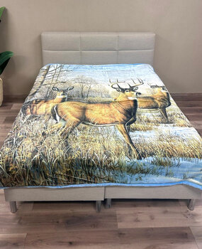 Overige Merken Double Layer Luxury Velvet Blanket Reindeer