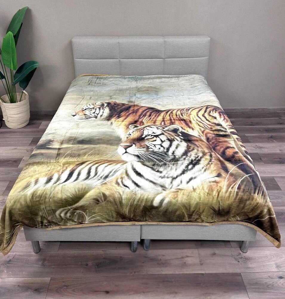 Overige Merken Velvet Luxe Blanket Brown Tiger 210 x 240 cm | Heavy Quality Overige Merken Velvet Luxe Blanket Brown Tiger 210 x 240 cm | Heavy Quality