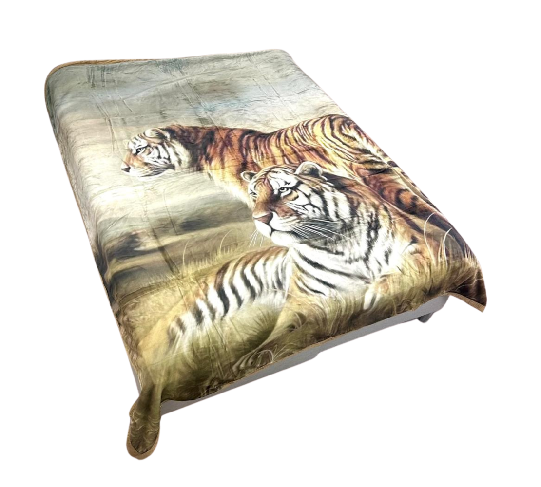 Overige Merken Velvet Luxe Blanket Brown Tiger 210 x 240 cm | Heavy Quality Overige Merken Velvet Luxe Blanket Brown Tiger 210 x 240 cm | Heavy Quality