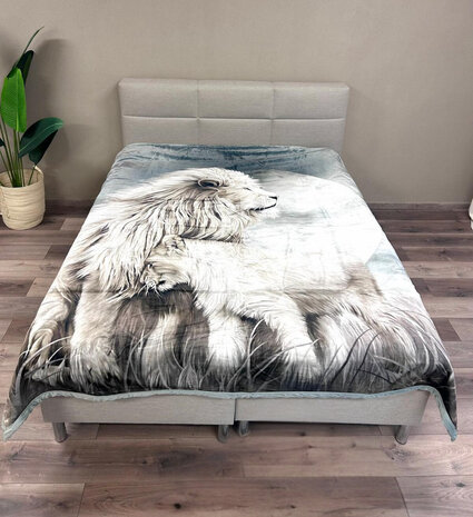 Overige Merken Velvet Luxe Woondeken Grey Lion 20 x 240 cm | Zware Kwaliteit