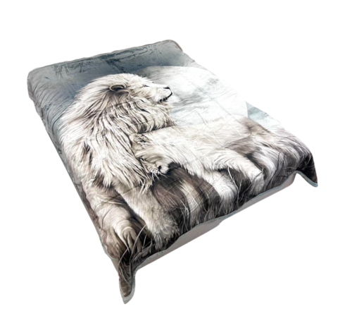 Overige Merken Velvet Luxe Woondeken Grey Lion 20 x 240 cm | Zware Kwaliteit