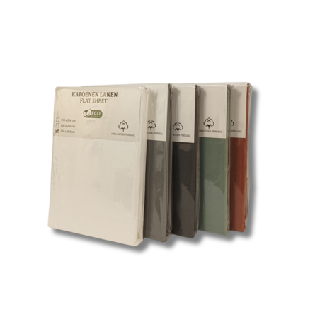 Beau Maison Flat Sheet Cotton Grey