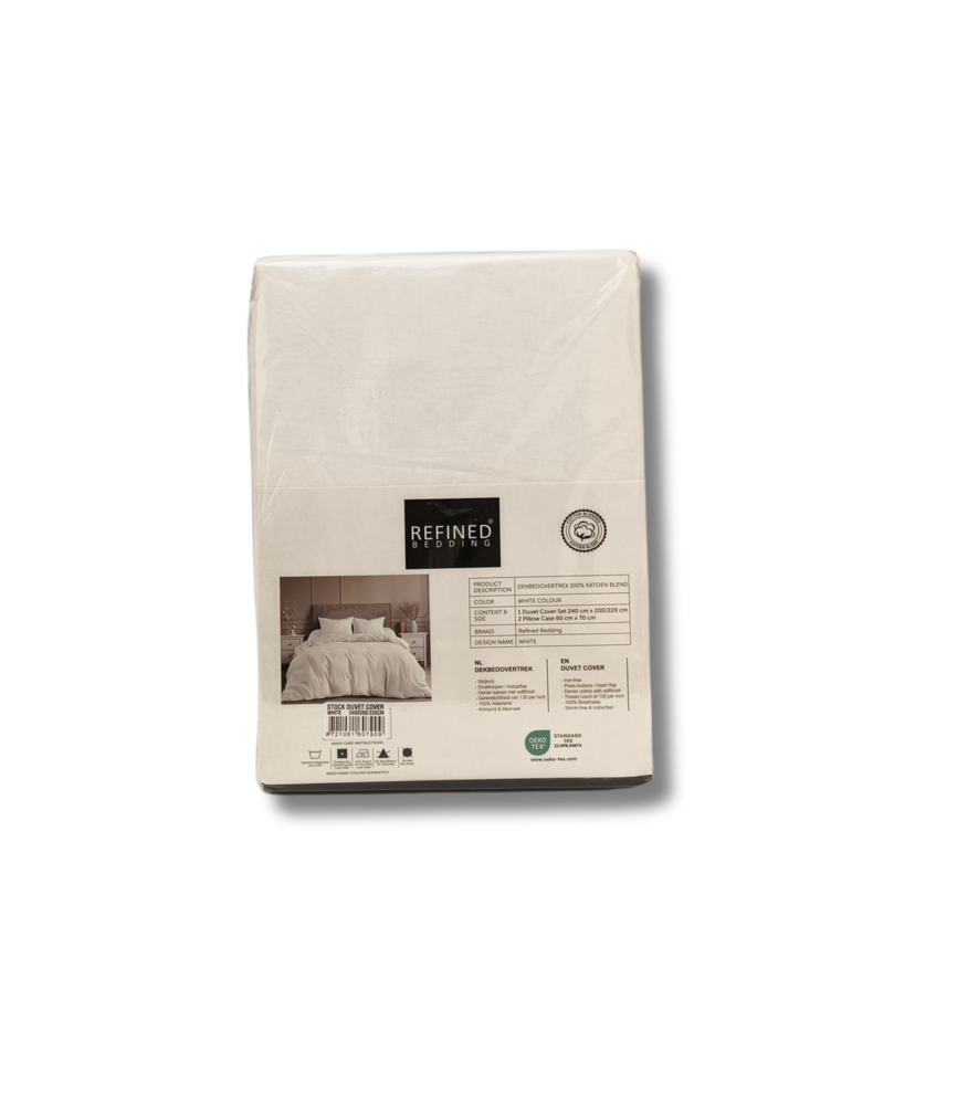 Refined Bedding Dekbedovertrek Wit - 100% Katoen Blend