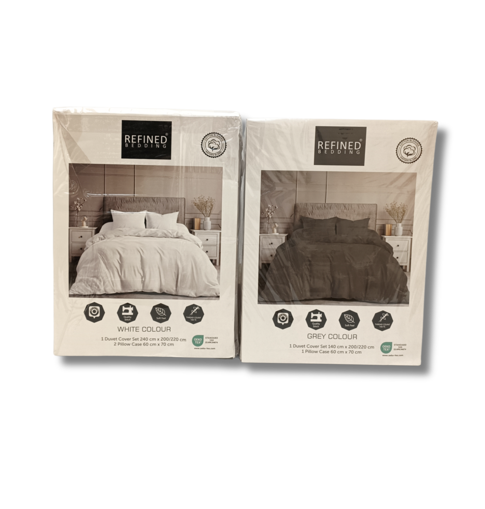 Refined Bedding Duvet Cover White - 100% Cotton Blend