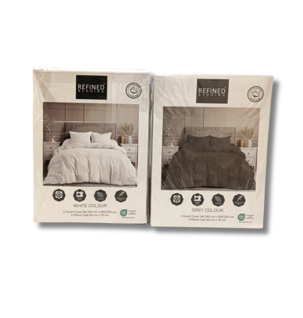 Refined Bedding Duvet Cover White - 100% Cotton Blend