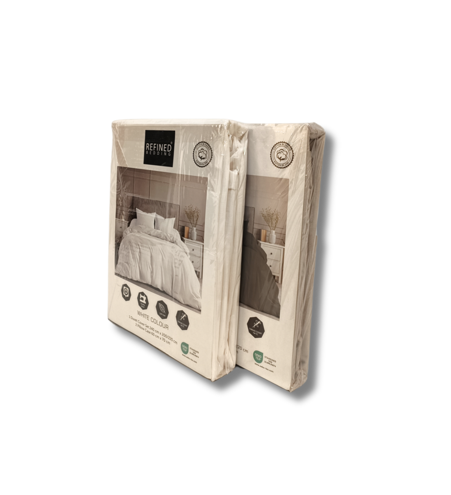 Refined Bedding Dekbedovertrek Wit - 100% Katoen Blend