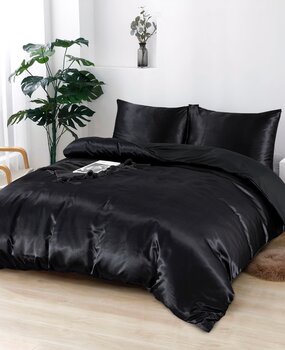 Beauty Silk Duvet cover Satin Black