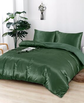 Beauty Silk Bettbezug Satin Green