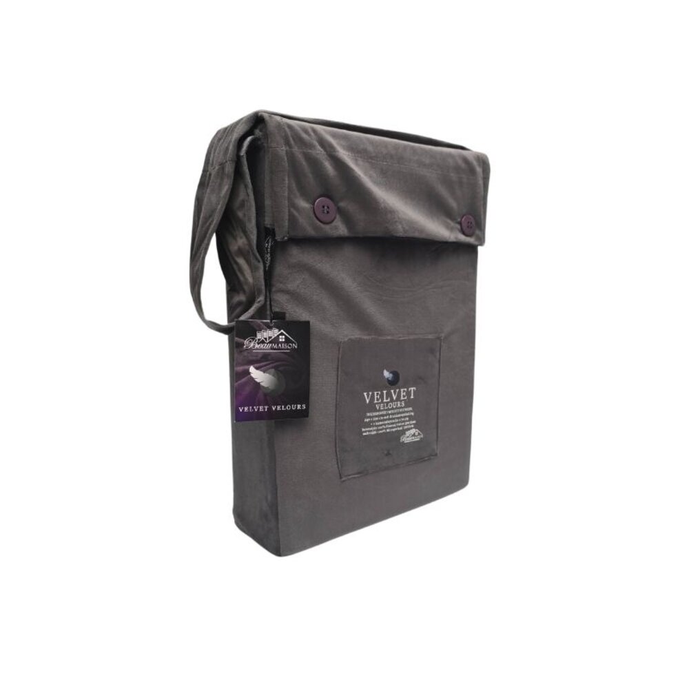 Beau Maison Velvet Duvet Cover Anthracite/Dark Grey Beau Maison Velvet Duvet Cover Anthracite/Dark Grey