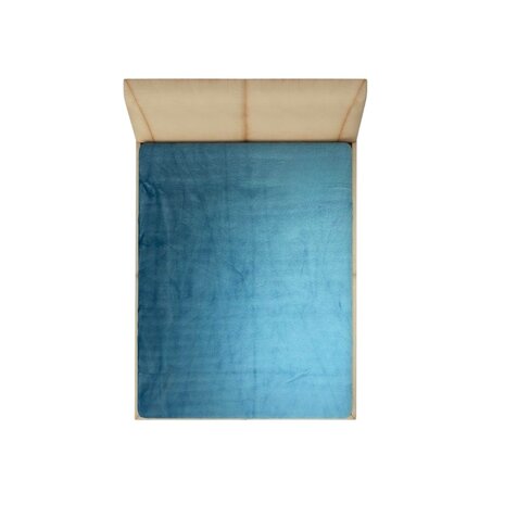 Beau Maison Velvet Fitted Sheet Petrol Blue | Velvet Velour