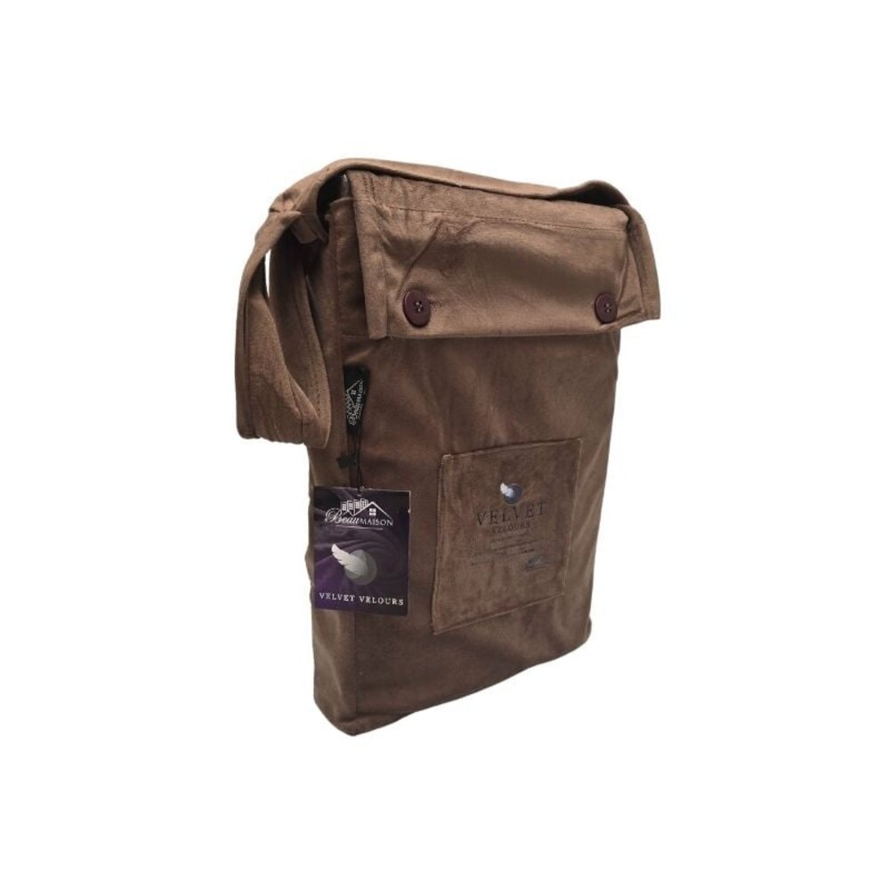 Beau Maison Fluwelen Hoeslaken  Coffee Brown | Velvet Velours