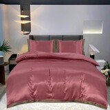 Beauty Silk Duvet cover Satin Lace Rosewood