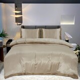 Beauty Silk Dekbedovertrek Satijn Lace Taupe