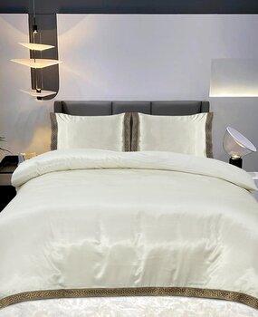 Beauty Silk Bettbezug Satin Lace Off White