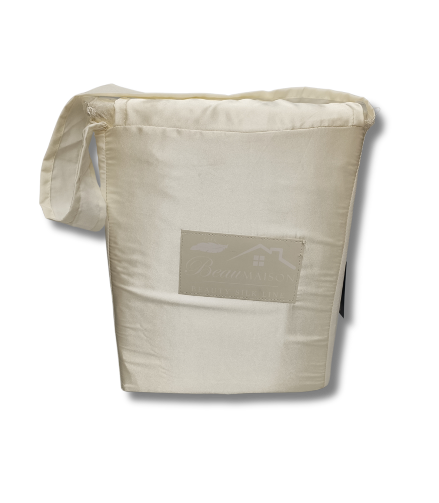Beauty Silk Shiny Satin Duvet Cover Cream