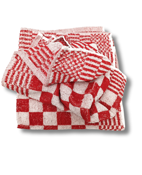 Beau Maison Keukendoek - Handdoek Geblokt Rood