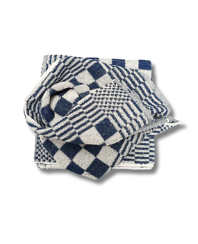 Beau Maison Keukendoek - Handdoek Geblokt Blauw