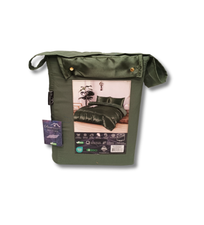 Beauty Silk Glanzend Satijnen Dekbedovertrek Groen Beauty Silk Glanzend Satijnen Dekbedovertrek Groen