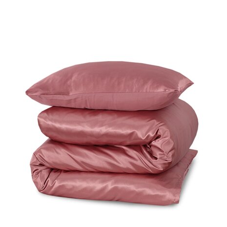 Beauty Silk Shiny Satin Duvet Cover Rose Wood
