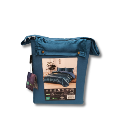 Beauty Silk Glanzend Satijnen Dekbedovertrek Petrol Blue Beauty Silk Glanzend Satijnen Dekbedovertrek Petrol Blue