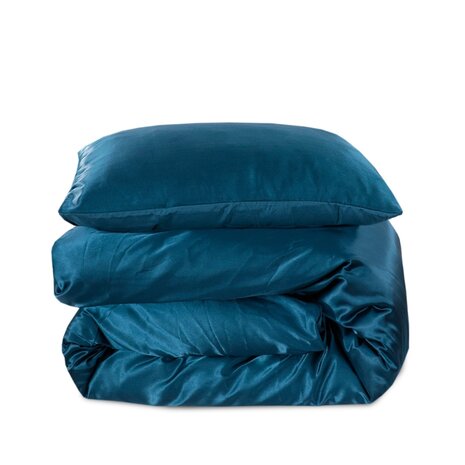 Beauty Silk Shiny Satin Duvet Cover Petrol Blue Beauty Silk Shiny Satin Duvet Cover Petrol Blue