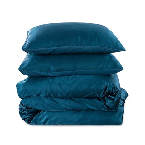 Beauty Silk Shiny Satin Duvet Cover Petrol Blue Beauty Silk Shiny Satin Duvet Cover Petrol Blue