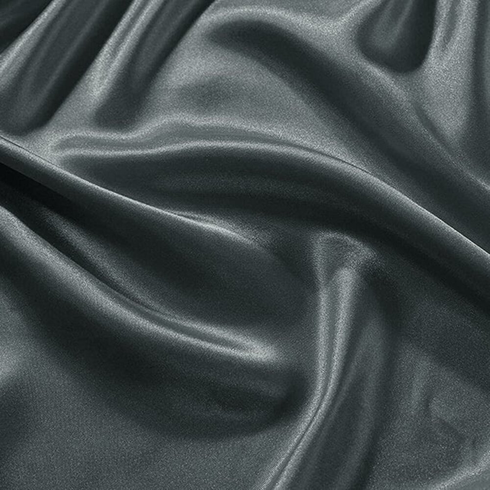 Beauty Silk Satin-Körperkissenbezug Grau | 40x145 cm