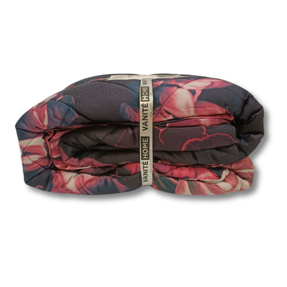 Overige Merken Bedspread Cotton Satin Bed of Roses- Double-sided Bedspread