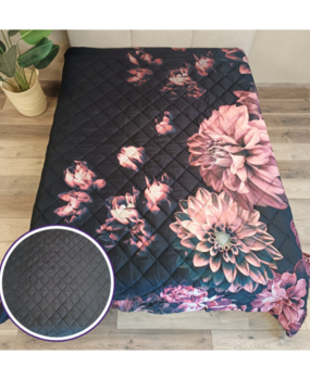 Overige Merken Tagesdecke aus Baumwollsatin „Raining Bed of Roses“ – 230 x 250 cm