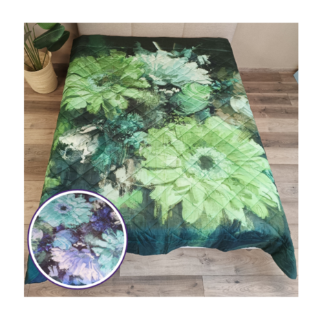 Overige Merken Tagesdecke Baumwollsatin Florista - Doppelseitige Tagesdecke - 200 TC Overige Merken Tagesdecke Baumwollsatin Florista - Doppelseitige Tagesdecke - 200 TC